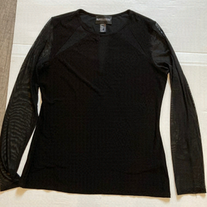 FRANK Lyman sheer sleeves top